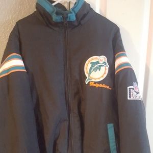 miami dolphins nfl experience jacket reversible